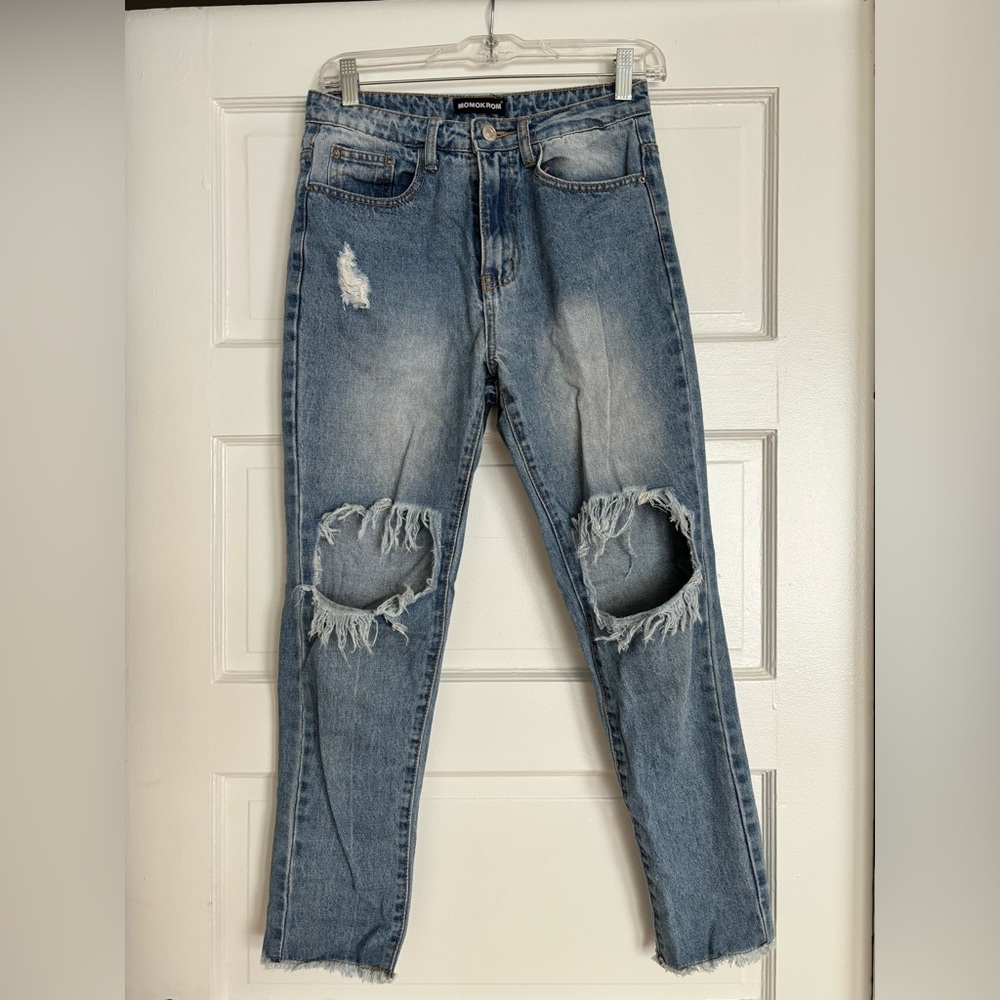 MOMOKROM Jeans Ripped 24” inseam